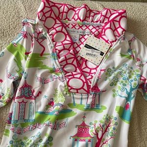 NWT  Gretchen Scott Ruffleneck sz small dress